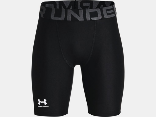 UA Youth Heatgear Armour Compression Shorts Training Wear Black Youth Small - Third Coast Soccer