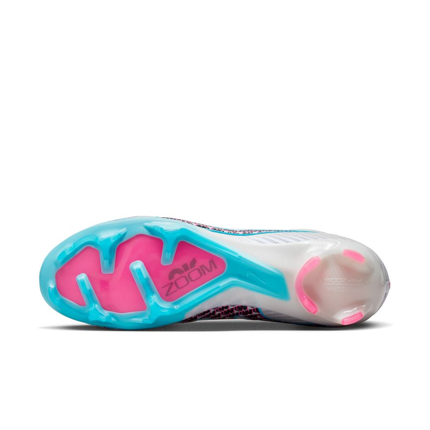 Nike Zoom Mercurial Superfly 9 Elite FG - White/Baltic Blue/Pink Blast Mens Footwear Mens 9 White/Baltic Blue/Pink Blast - Third Coast Soccer