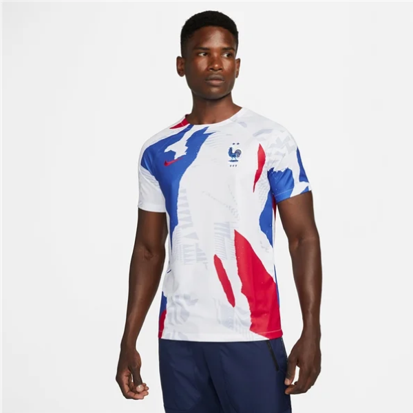 Nike France Pre-Match Top 2022 International Replica Mens Medium White/Game Royal/University Re - Third Coast Soccer
