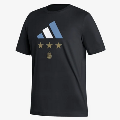 adidas Argentina 2022 Winners T-Shirt - Black International Replica Closeout Black Mens Small - Third Coast Soccer