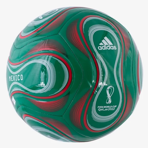adidas Mexico Club Ball Equipment Vivid Green/Scarlet/White Size 5 - Third Coast Soccer