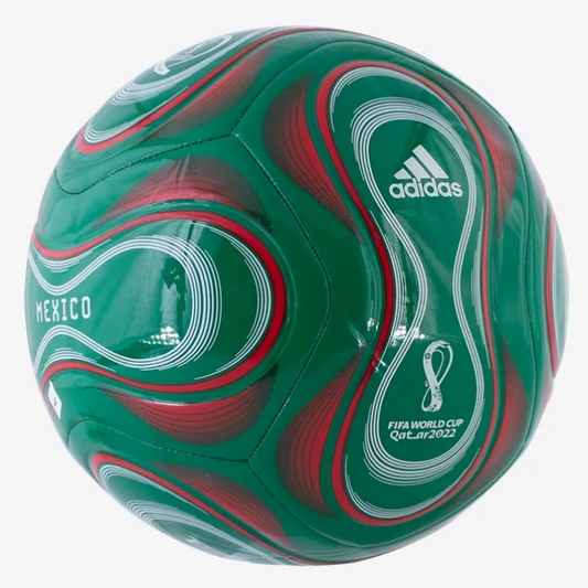 adidas Mexico Club Ball Equipment Vivid Green/Scarlet/White Size 5 - Third Coast Soccer