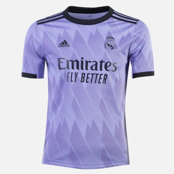 Adidas Youth Real Madrid Away Jersey 22/23 Club Replica Youth Medium Light Purple - Third Coast Soccer