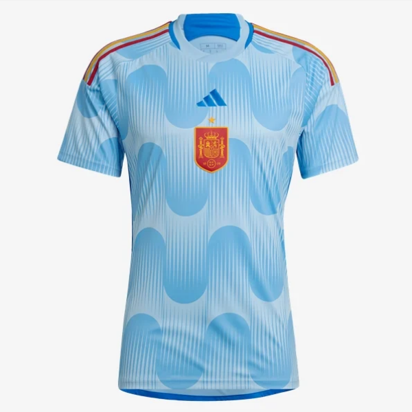 adidas Spain Away Jersey 2022 International Replica Closeout Mens Small Glow Blue/Glory Blue - Third Coast Soccer