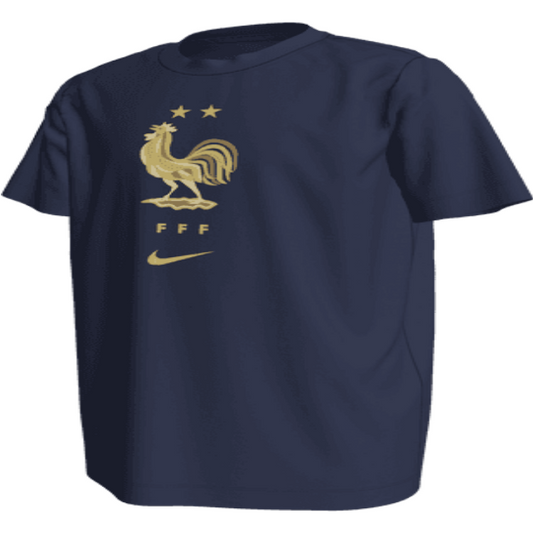 Nike Youth France Crest WC22 Tee - Navy International Replica Youth Small Midnight Navy - Third Coast Soccer