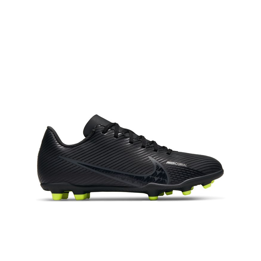 Nike Jr Mercurial Vapor 15 Club FG - Black/Smoke Grey/White Youth Firm Ground Youth 3 Black/Dark Smoke Grey/White - Third Coast Soccer