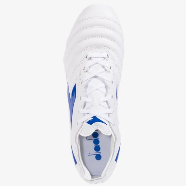 Diadora Brasil Elite LT LP - Optic White/Blue Mens Footwear   - Third Coast Soccer