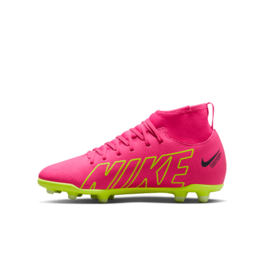 Nike Junior Mercurial Superfly 9 Club - Pink Blast/Volt/Gridiron Youth Footwear Closeout   - Third Coast Soccer