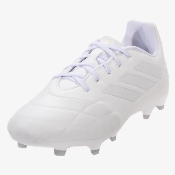 adidas Copa Pure.3 FG - White/Metallic Silver Men's Footwear Closeout   - Third Coast Soccer