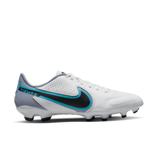 Nike Tiempo Legend 9 Academy FG - White/Black/Baltic Blue Mens Footwear White/Black/Baltic Blue Mens 8 - Third Coast Soccer
