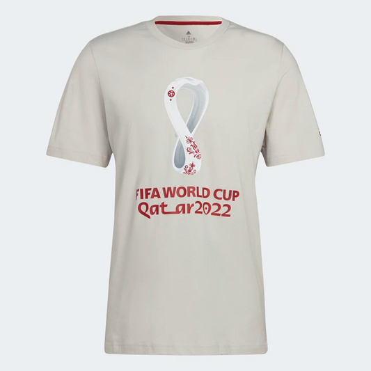 adidas FIFA World Cup 2022 Graphic Tee - Talc T-Shirts Talc Mens Small - Third Coast Soccer