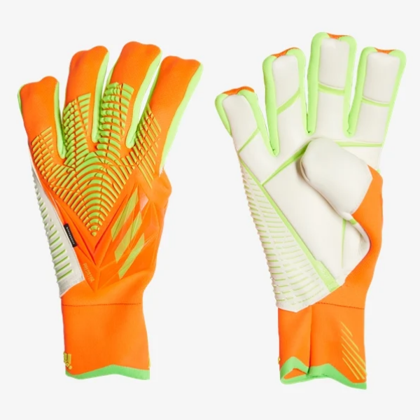 adidas Predator Pro Fingersave Goalkeeper Glove - Solar Red/Solar Greem Goalkeeper Solar Red/Team Solar Green Size 10 - Third Coast Soccer