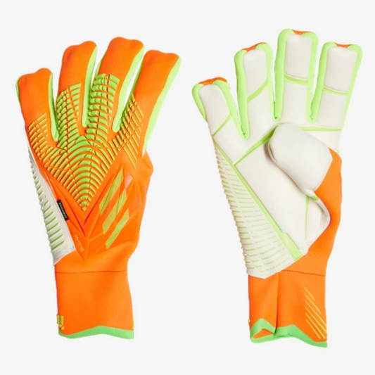 adidas Predator Pro Fingersave Goalkeeper Glove - Solar Red/Solar Greem Goalkeeper Solar Red/Team Solar Green Size 10 - Third Coast Soccer