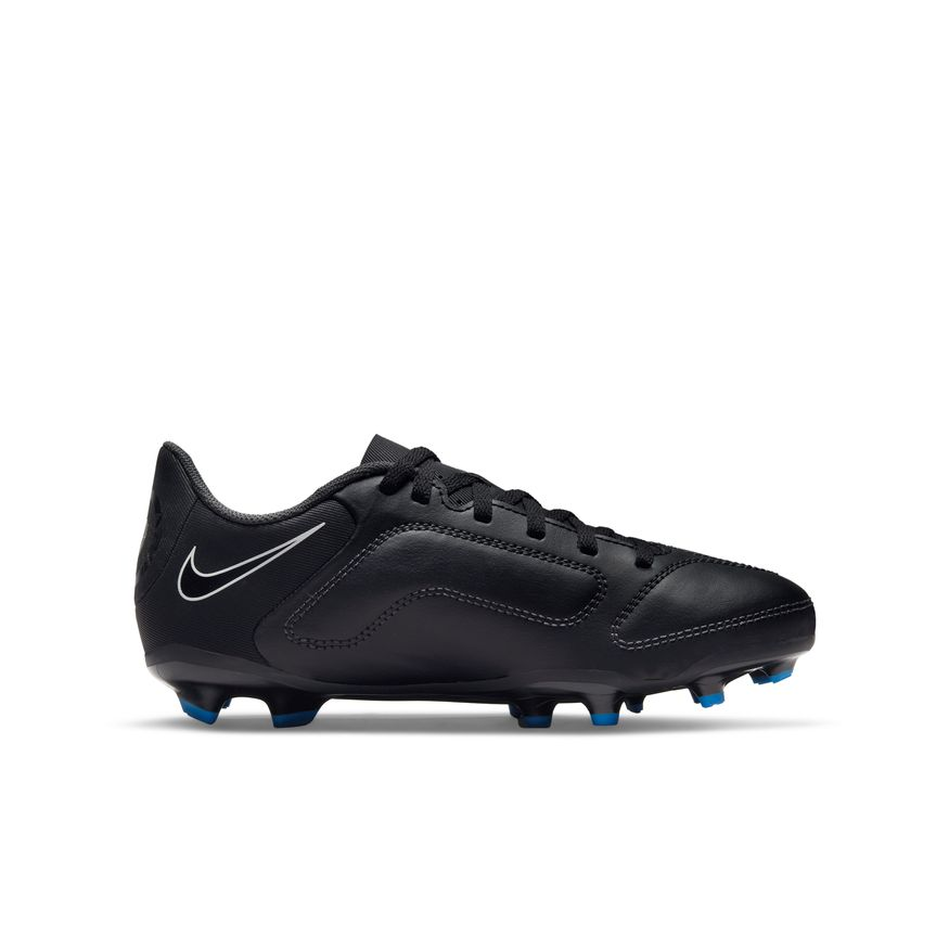 Nike Junior Tiempo Legend 9 Club FG - Black/White/Photo Blue Youth Footwear Youth 2 Black/White/Photo Blue - Third Coast Soccer