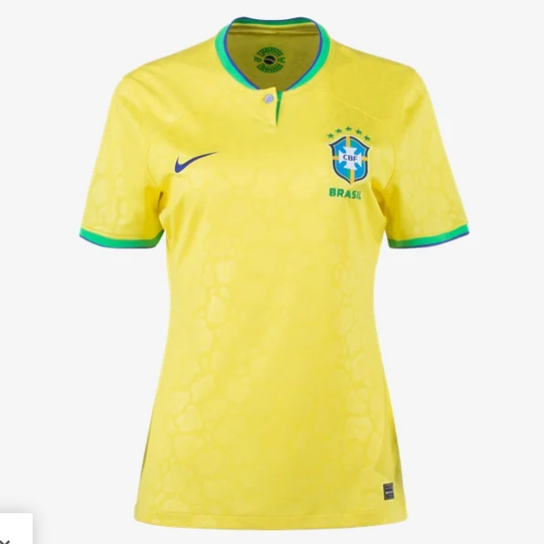 Nike Brazil Womens Home Jersey 2022 International Replica Womens Extra Small Dynamic Yellow/Paramount Blue - Third Coast Soccer