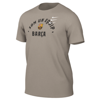 Nike FC Barcelona Verbiage Tee - Stone Club Replica   - Third Coast Soccer