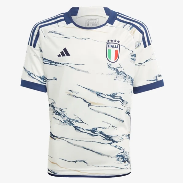 Adidas Youth Italy Away Jersey 2023 International Replica Youth Small White - Third Coast Soccer