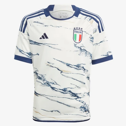 Adidas Youth Italy Away Jersey 2023 International Replica Youth Small White - Third Coast Soccer