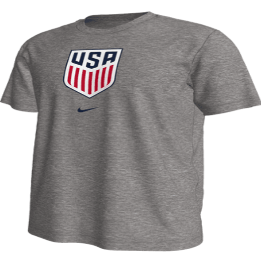 Nike USA Crest WC22 Tee - Grey International Replica Mens Small Dark Heather Grey - Third Coast Soccer