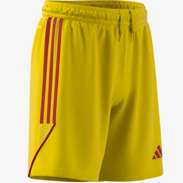adidas Tiro 23 Goalkeeper Short - Team Yellow Shorts Team Yellow/College Red Mens Medium - Third Coast Soccer