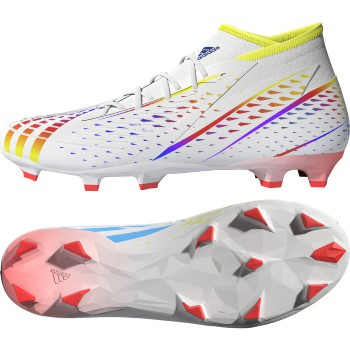adidas Predator Edge.2 FG - White/Solar Yellow/Power Blue Men's Footwear Closeout   - Third Coast Soccer