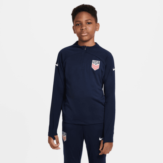 Nike USMNT Youth Academy Drill Top International Replica Closeout Obsidean/White Youth X-Small - Third Coast Soccer