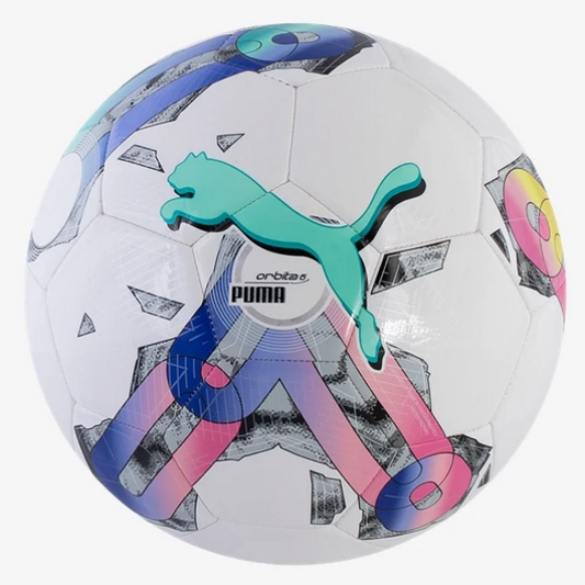 PUMA Orbita 6 MS Ball - White/Multicolor Balls White/Multicolor Size 5 - Third Coast Soccer