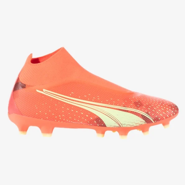 Puma Ultra Match Laceless FG - Fiery Coral/Fizzy Light/Puma Black Mens Footwear Mens 8.5 Orange - Third Coast Soccer