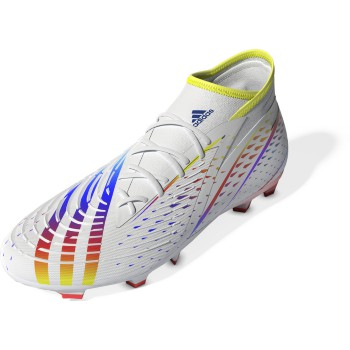 adidas Predator Edge.2 FG - White/Solar Yellow/Power Blue Men's Footwear Closeout White/Solar Yellow/Power Blue Mens 6.5 - Third Coast Soccer