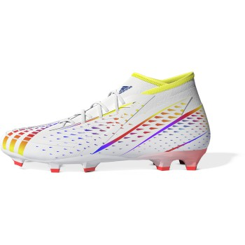 adidas Predator Edge.2 FG - White/Solar Yellow/Power Blue Men's Footwear Closeout   - Third Coast Soccer