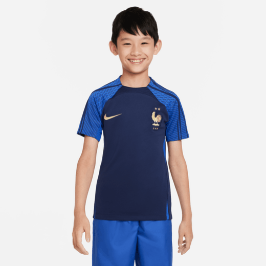 Nike Youth France Strike Training Top International Replica Youth Small Midnight Navy/Game Royal/Gold - Third Coast Soccer