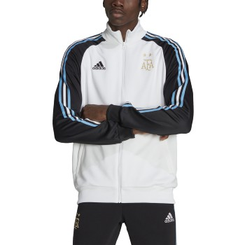 adidas Argentina 3-Stripe Track Top International Replica Closeout White/Black Mens Small - Third Coast Soccer