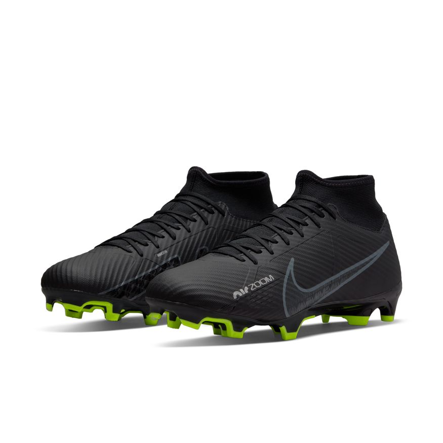 Nike Zoom Mercurial Superfly 9 Academy FG - Black/Smoke Grey/White/Volt Mens Footwear Black/Dk Smoke Grey/White/Volt Mens 6.5 - Third Coast Soccer