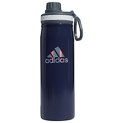 adidas Steel 600Ml Metal Bottle - Shadow Navy/Onyx Grey Player Accessories Shadow Navy/Onix Grey/Silver - Third Coast Soccer