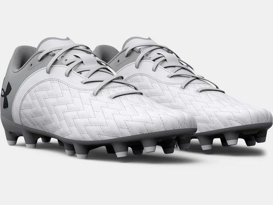 Under Armour Magnetico Select 2.0 FG - White Mens Footwear Mens 6.5 White/Metallic Silver - Third Coast Soccer