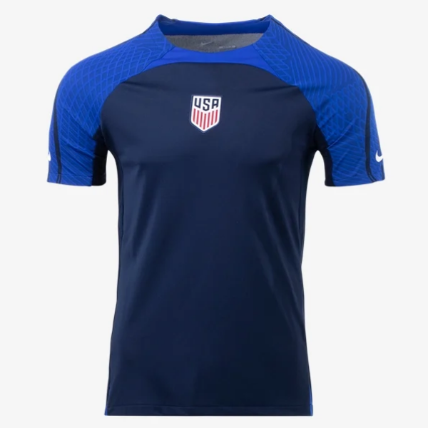 Nike USMNT Womens Strike Training Jersey 2022 International Replica Closeout Obsidian/Bright Blue/Whit Womens Extra Small - Third Coast Soccer