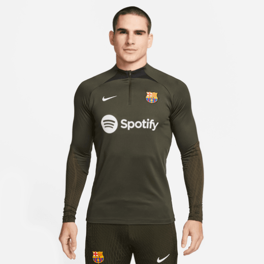 Nike FC Barcelona Strike Drill Top - Sequoia Club Replica Sequoia/Black/White Mens Small - Third Coast Soccer