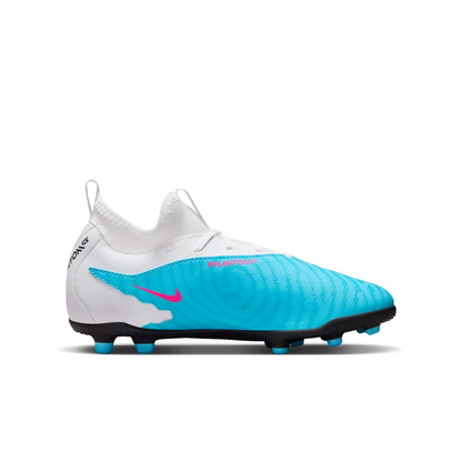Nike Junior Phantom GX Club Dynamic Fit FG - Baltic Blue/Pink Blast/White Youth Footwear   - Third Coast Soccer