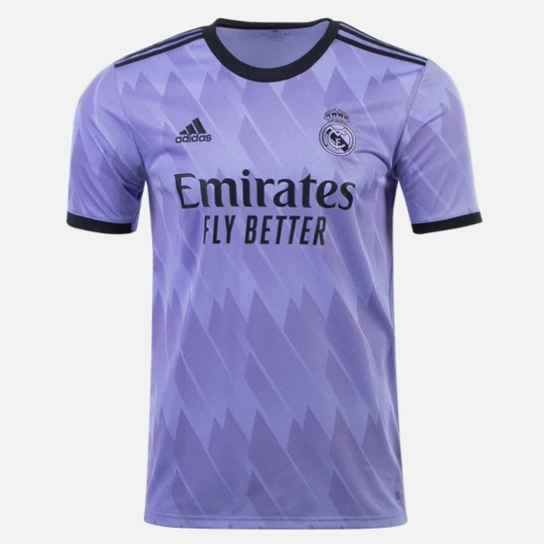 Adidas Real Madrid Away Jersey 22/23 Club Replica Mens Small Light Purple - Third Coast Soccer