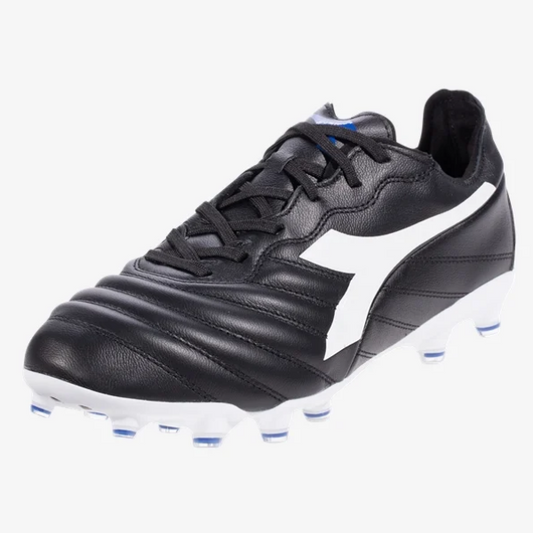 Diadora Brasil Elite LT LP - Black/White Mens Footwear Mens 6.5 Black/White/Royal Blue - Third Coast Soccer
