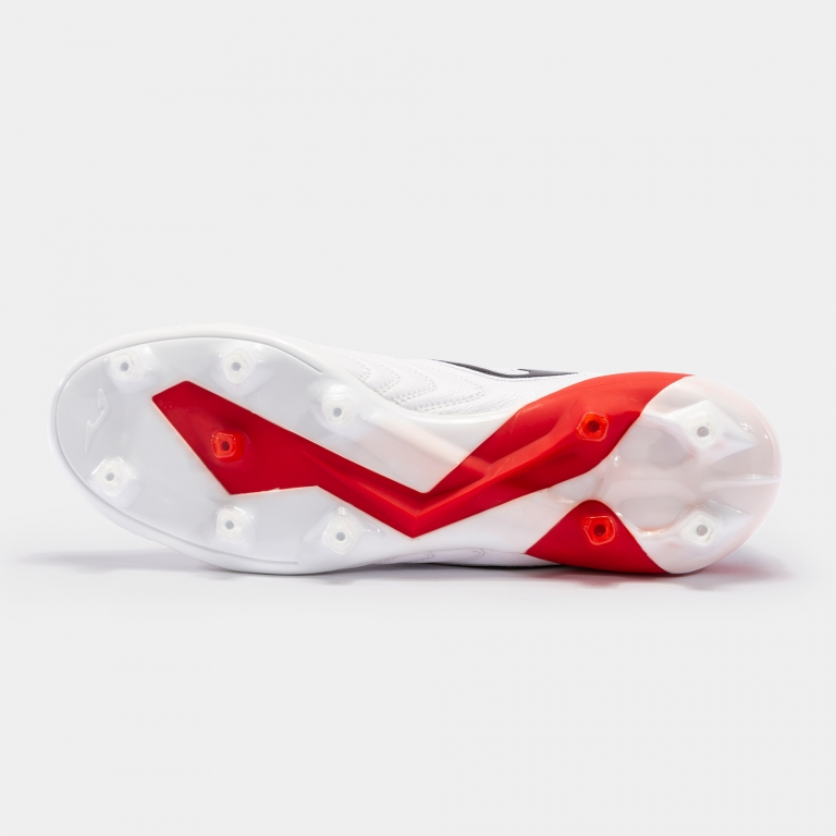 Joma Aguila Cup FG - White/Red Men's Footwear Closeout   - Third Coast Soccer