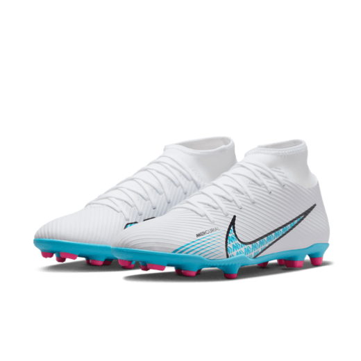 Nike Mercurial Superfly 9 Club FG - White/Baltic Blue/Pink Blast Men's Footwear Closeout White/Baltic Blue/Pink Blast Mens 6.5 - Third Coast Soccer