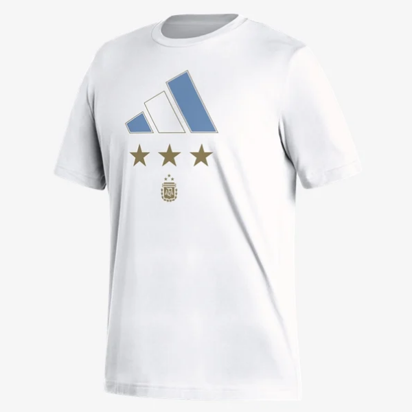 Adidas Argentina 2022 Winners T-Shirt - White International Replica Closeout White Mens Small - Third Coast Soccer