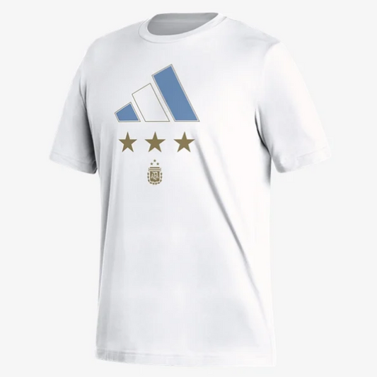Adidas Argentina 2022 Winners T-Shirt - White International Replica Closeout White Mens Small - Third Coast Soccer