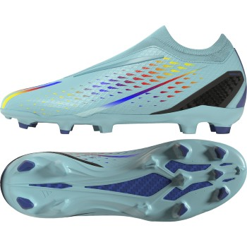 adidas X Speedportal.3 Laceless FG - Clear Aqua/Power Blue/Solar Yellow Men's Footwear Closeout   - Third Coast Soccer
