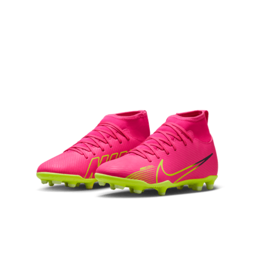 Nike Junior Mercurial Superfly 9 Club - Pink Blast/Volt/Gridiron Youth Footwear Closeout   - Third Coast Soccer