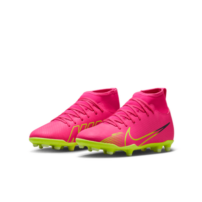 Nike Junior Mercurial Superfly 9 Club - Pink Blast/Volt/Gridiron Youth Footwear Closeout   - Third Coast Soccer