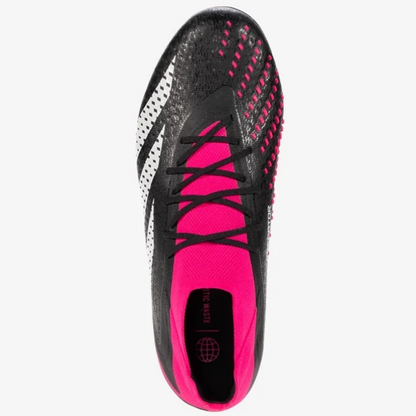 adidas Predator Accuracy.1 FG - Black/White/Shock Pink Mens Footwear   - Third Coast Soccer
