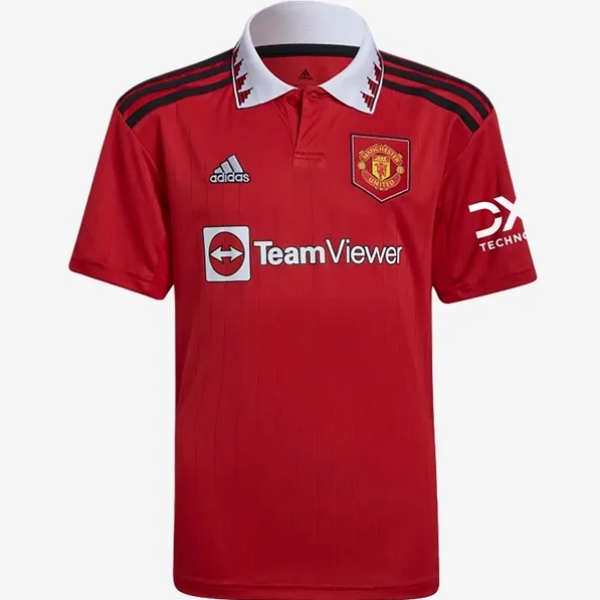 Adidas Youth Manchester United Home Jersey 22/23 Club Replica Youth Medium Real Red - Third Coast Soccer