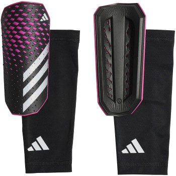 adidas Predator League Shinguard - Black/White/Shock Pink Equipment Small Black/White/Team Shock Pink - Third Coast Soccer